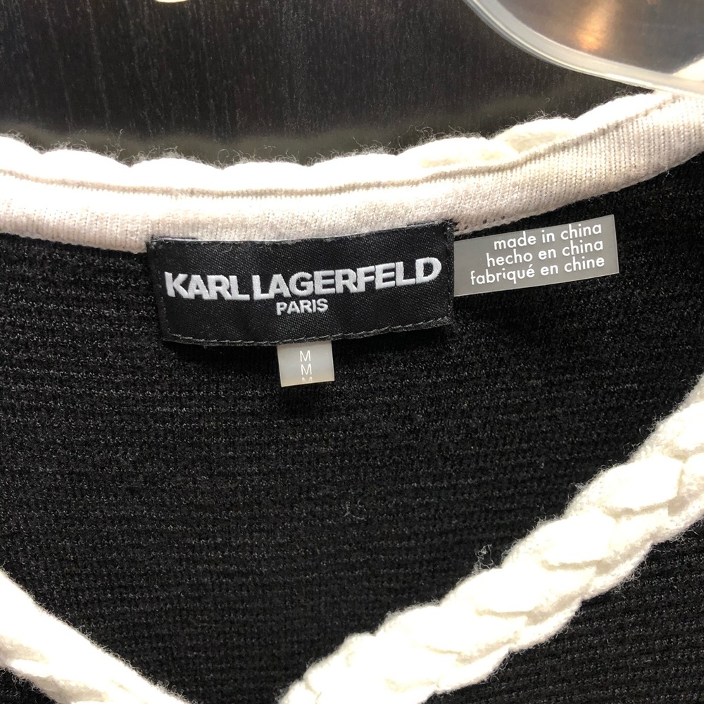 Karl Lagerfeld Black and White Cardigan - Picture 2 of 3